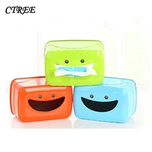 CTREE, 1 шт., милая, улыбающаяся мордочка, домашняя, для гостиной, спальни, туалетного рулона, Настольная бумажная коробка для полотенец 20*13,5*10 см, тканевое полотенце CK01