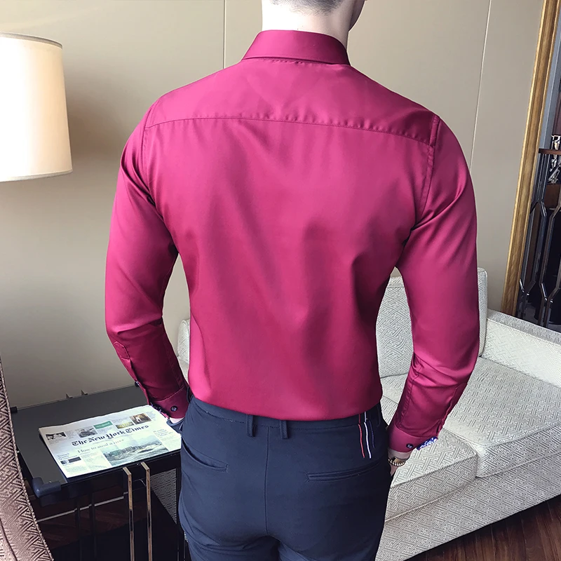 FreedomMen Casual Long Sleeve Autumn Slim Printed Lapel Shirts FreedomMen Casual Long Sleeve Autumn Slim Printed Lapel Shirts