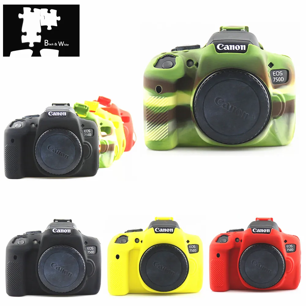 

Silicone Armor Skin Case Body Cover Protector for Canon EOS 750D Body DSLR Camera ONLY