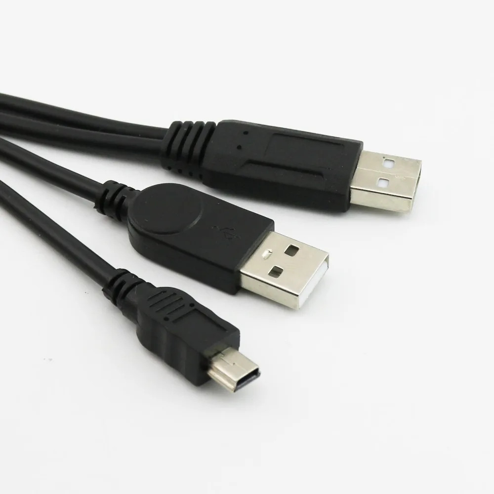 5x Mini USB Male+ USB 2,0 Male to USB 2,0 A Мужской зарядный Соединительный шнур 50+ 20 см