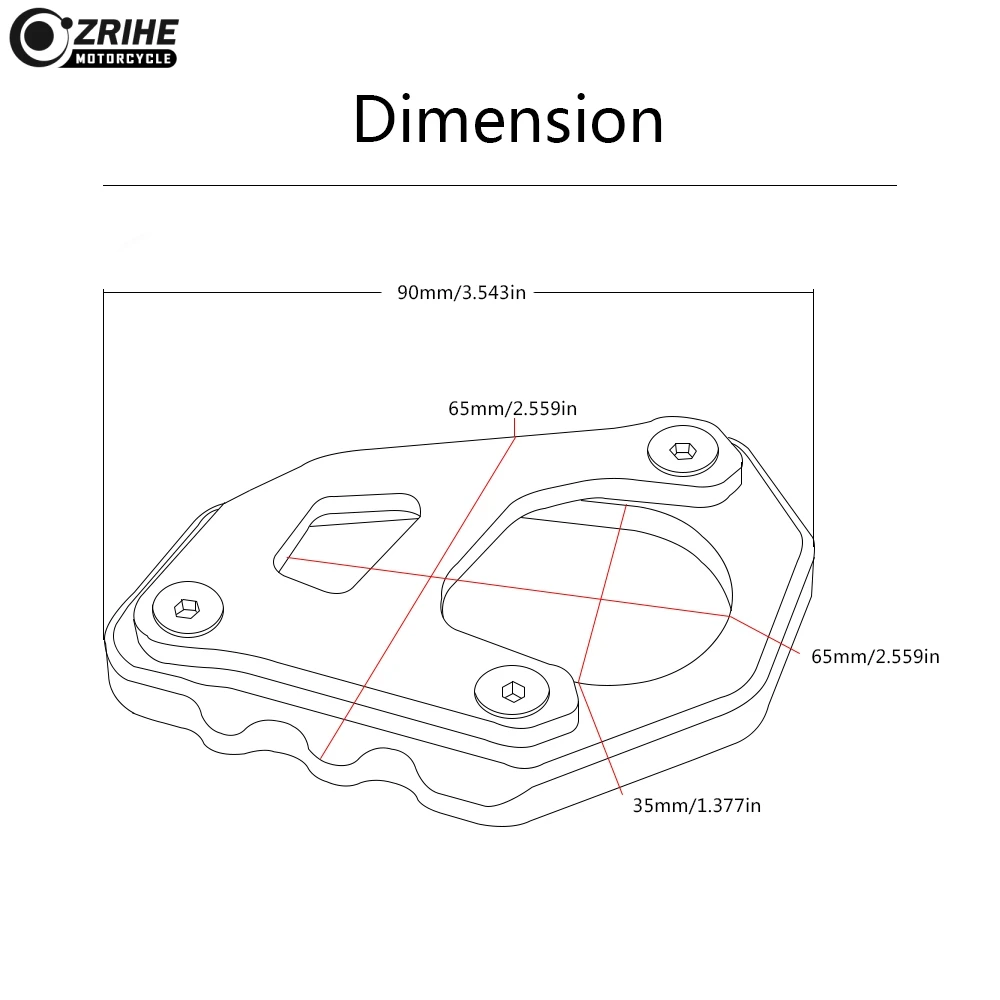 Высокое качество мотоциклетная боковая подставка для увеличения пластины боковая подставка для увеличения мотоцикла боковая подставка