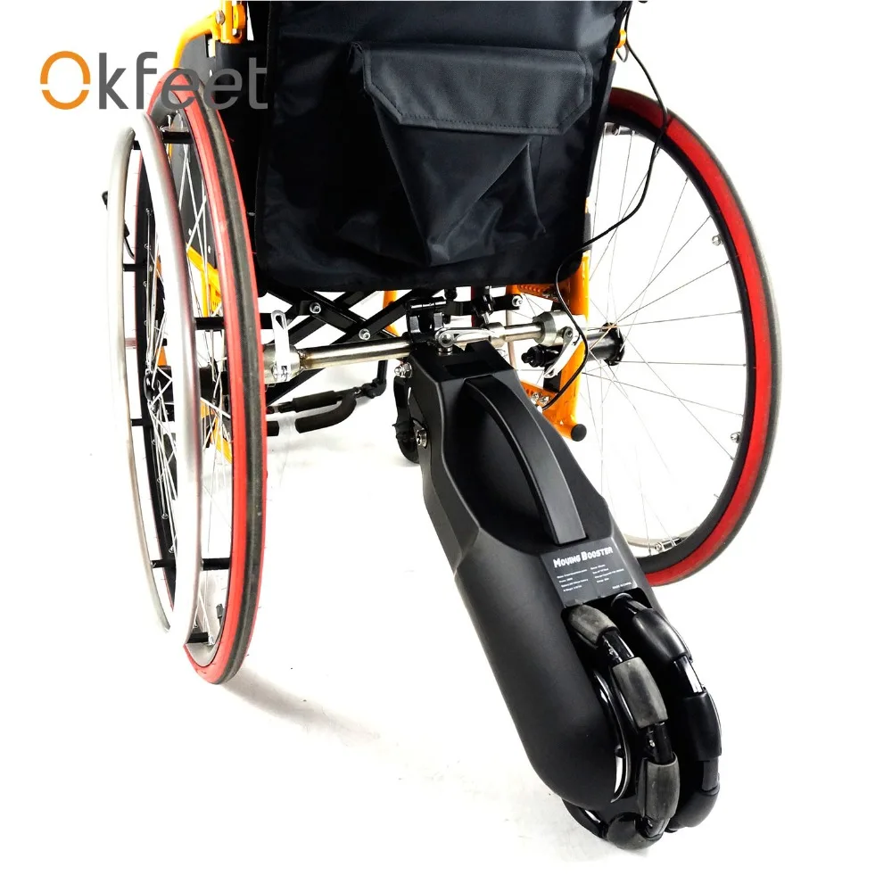 Okfeet 24V250W электрический трактор инвалидной коляски Handbike Электрический инвалидной коляски Конверсионные Комплекты с батареей 8 дюймов колеса