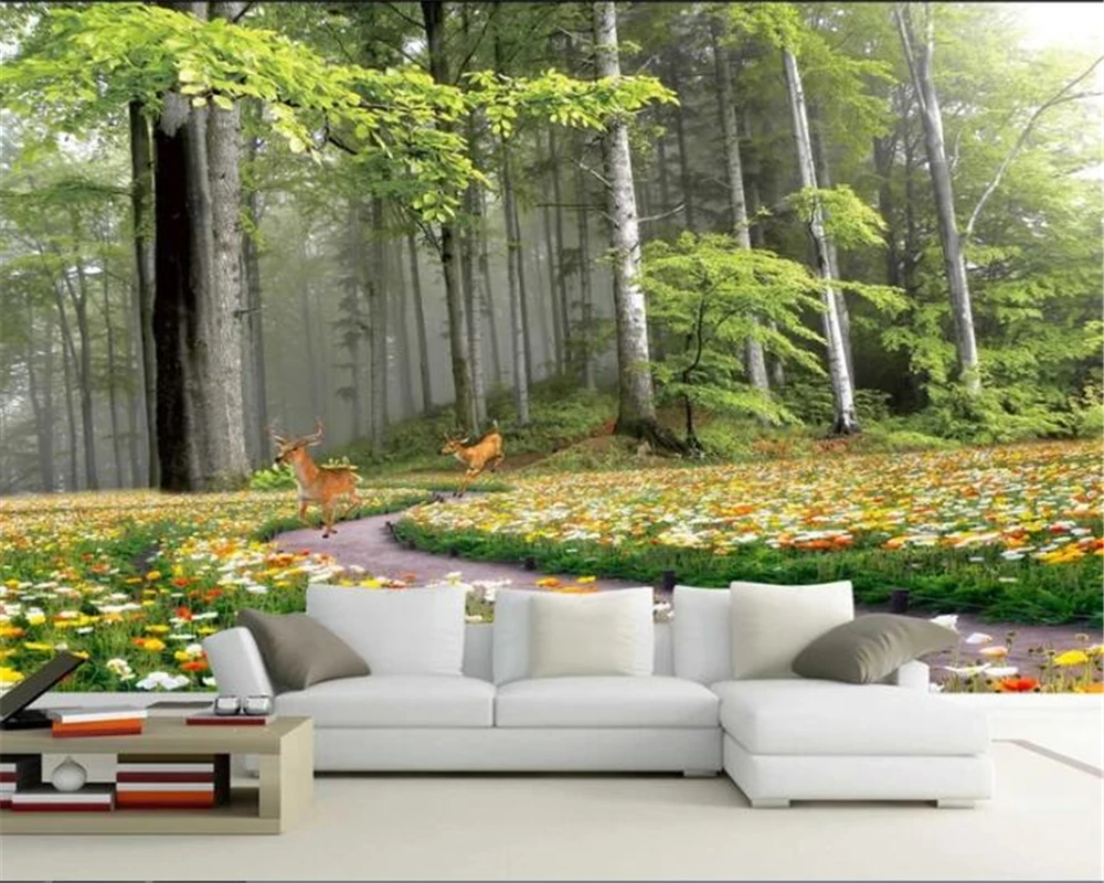beibehang Fashion Personality Art Nature Forest 3D Wallpaper Home Decor