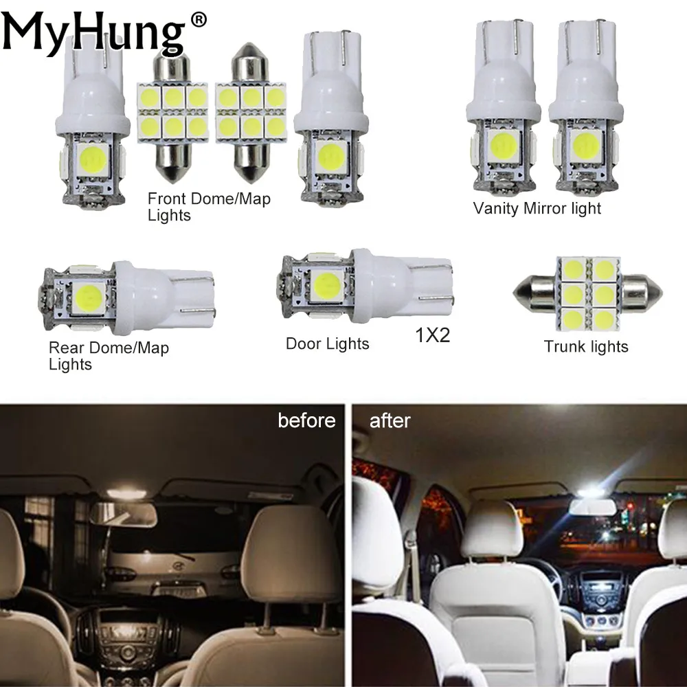 For Lexus IS 2006 2012 Convenience Bulbs Car Led Interior Light C10W