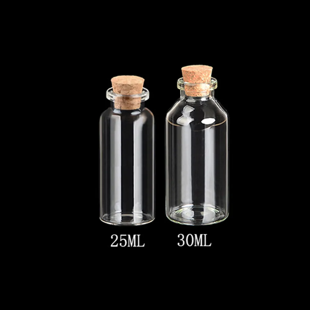 25ml 30ml Tiny Mini Test Tube Bottles with Corks Jars For Wedding Gift