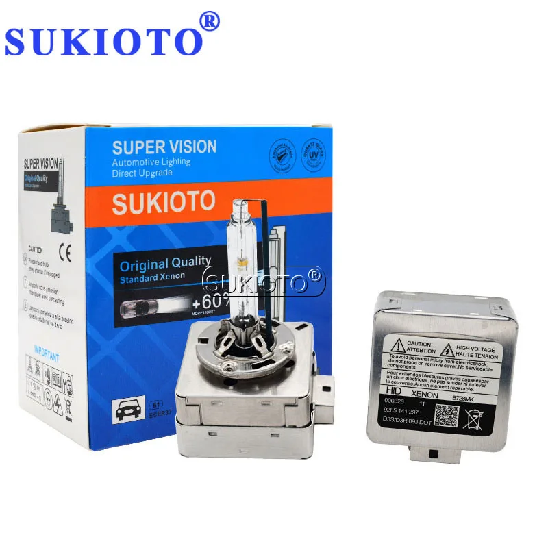 

SUKIOTO 55W Xenon D1S HID Xenon Bulb 12V 35W D3S Car Headlamp Bulb 4300K 5000K 6000K 8000K D1S D3S Car Auto Xenon Headlight Bulb
