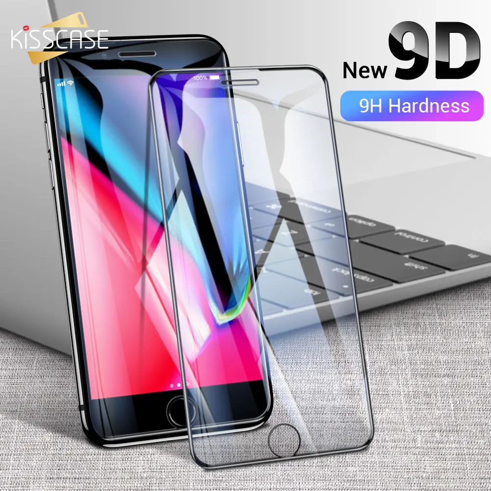 

KISSCASE 9D Screen Protector Glass for iPhone 7 8 plus Ultra Thin Tempered Glass for iPhone 7 Tempered Film for iphone 7 8 Plus