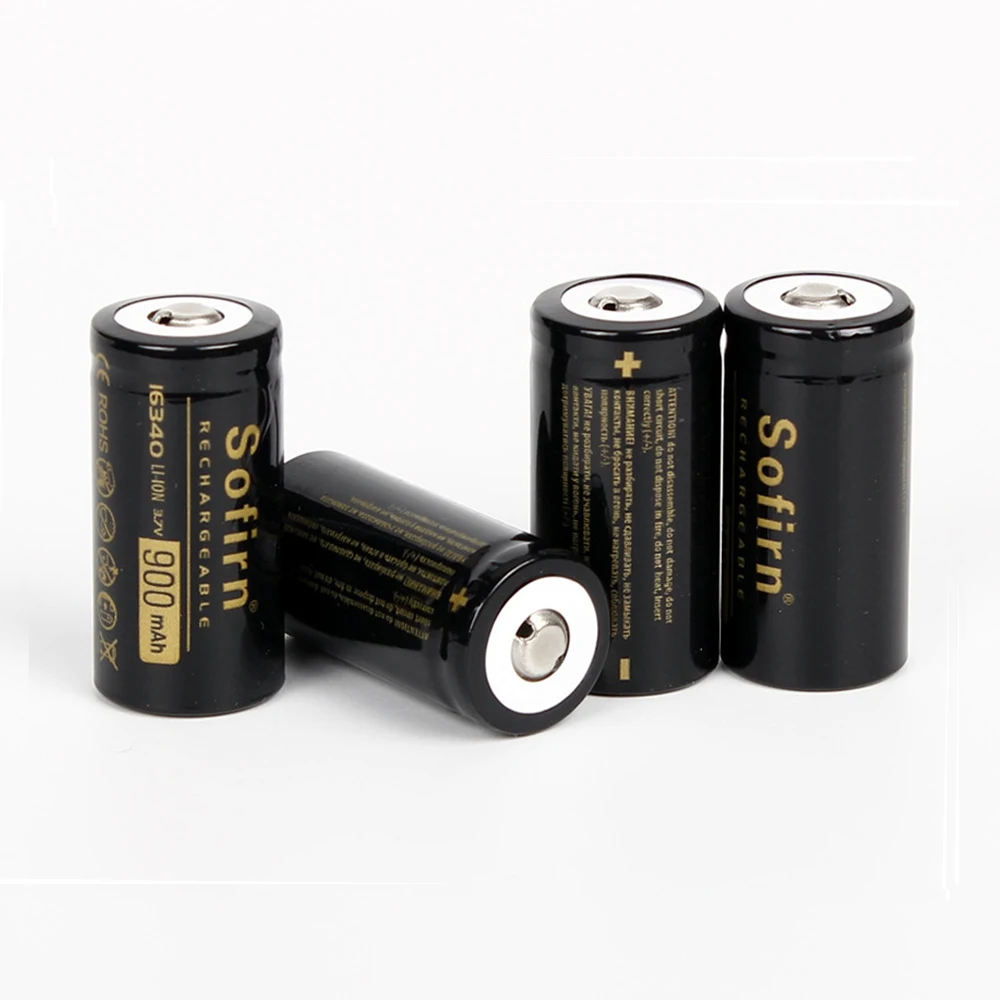 Sofirn 16340 900mah литиевая аккумуляторная батарея 3,7 v 900mah батареи для фонарика эко-ионная защита от перезаряда