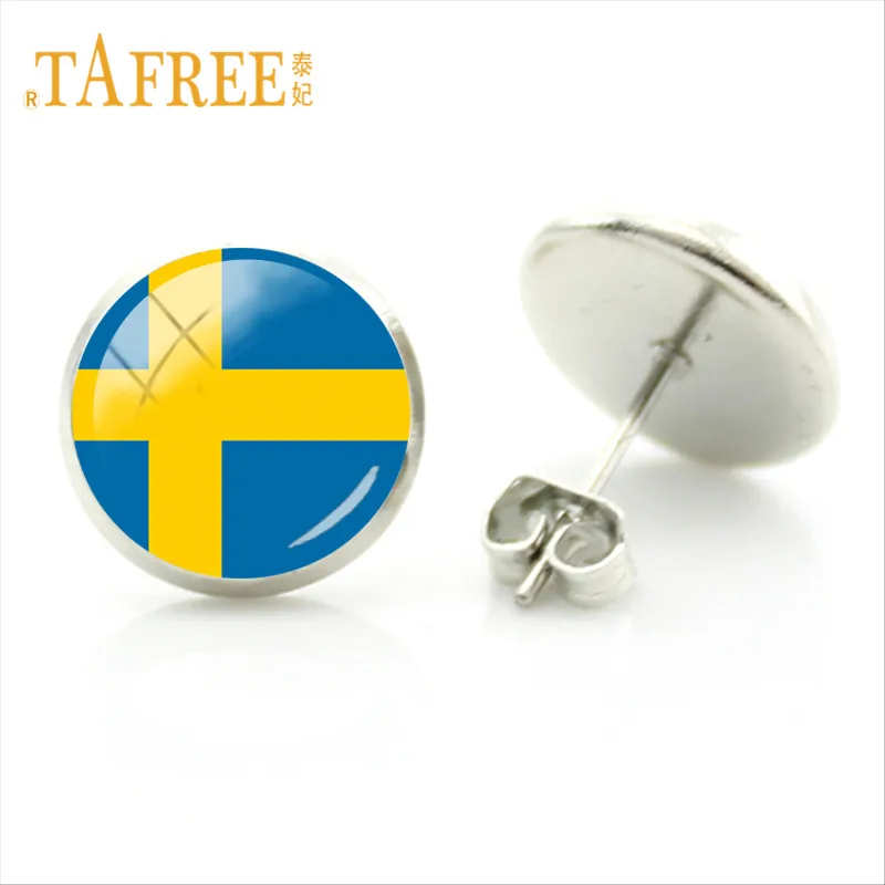 TAFREE флаг Турции Испании Японии Швеции серьги гвоздики 28 видов мира фото