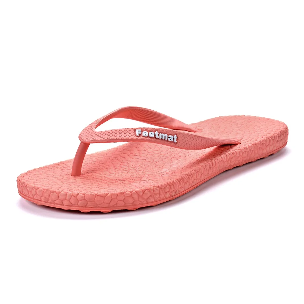 LEMAI/Новые Брендовые женские Вьетнамки; пляжные шлепанцы для женщин; Летняя обувь; мужские вьетнамки на плоской подошве; 8 цветов; размеры 36-45 - Цвет: F026 pink