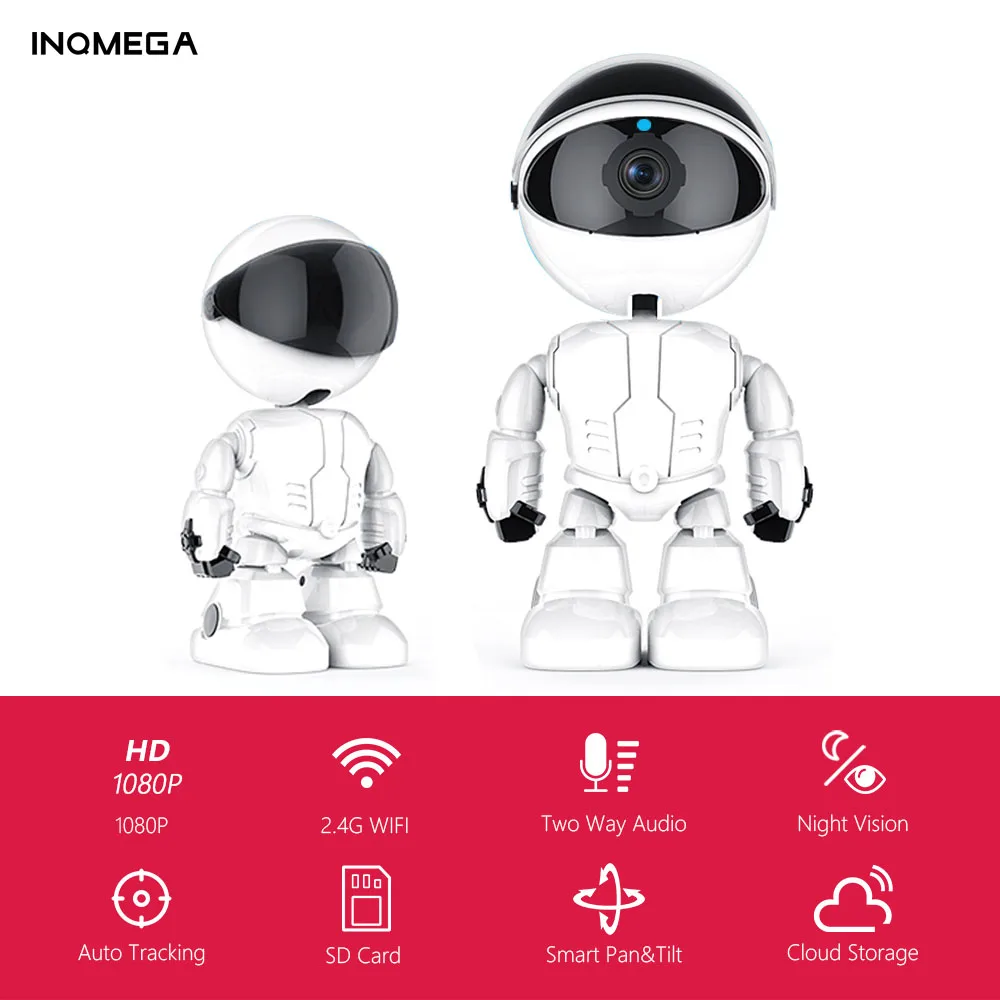 €22.47 21% de DESCUENTO|INQMEGA 1080P nube IP Cámara Robot Cámara inteligente Wi fi Robot Cámara hogar seguridad cámara inalámbrica CCTV-in Cámaras de vigilancia from Seguridad y protección on AliExpress 