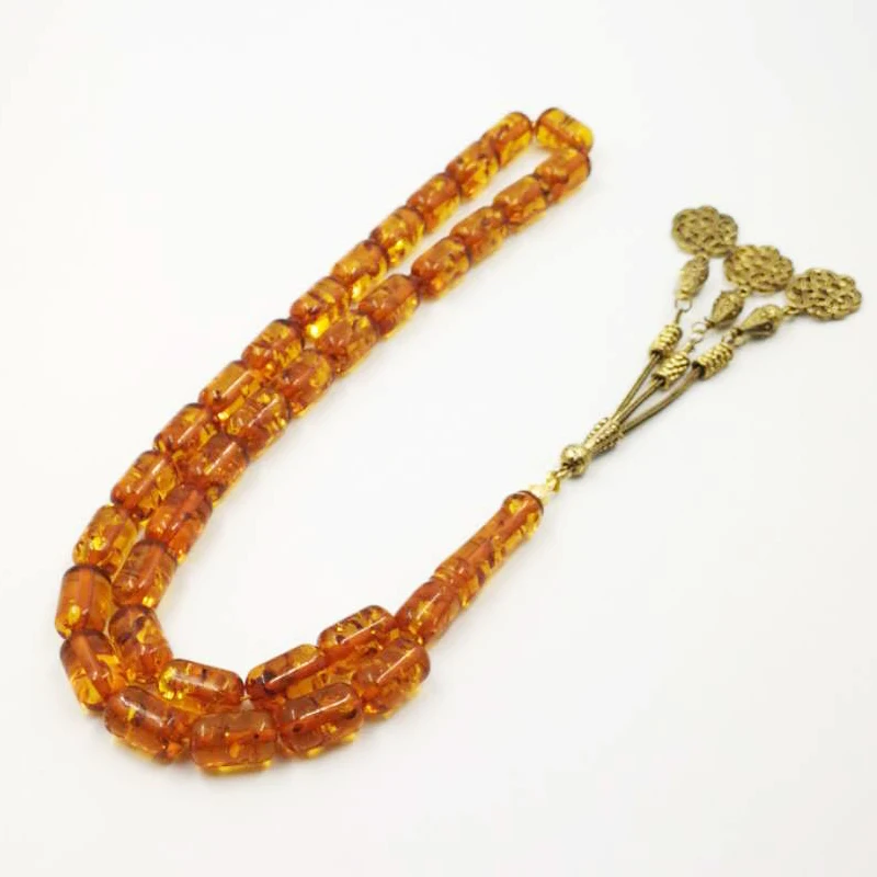 Ambers tasbih мусульманский четки бронзовые металлические кисточки подарок Рамадан