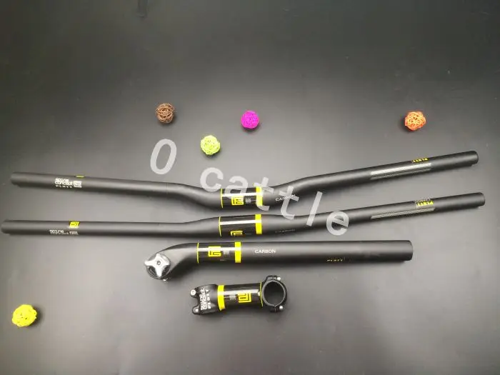 

2017 PLATT new FW carbon MTB Handlebar set = carbon seatpost + carbon + aluminum stem rise / bicycle flat handlebar road Free fr