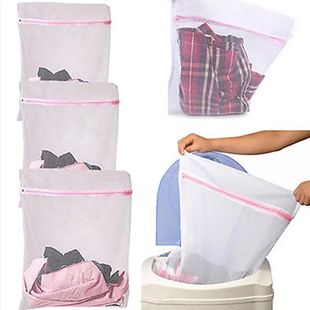 

3 Sizes Underwear Clothes Aid Bra Socks Laundry Washing Machine Net Mesh Bag Laundry Storage & Organization！