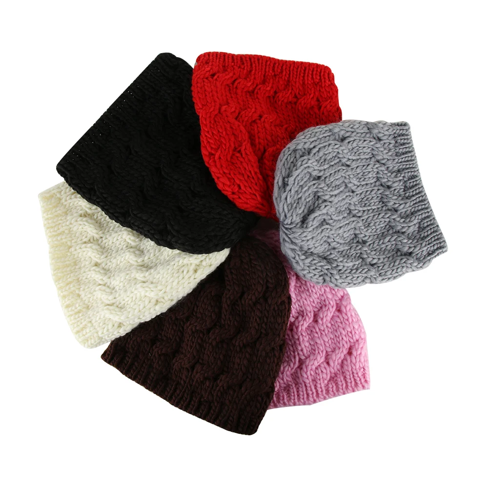 

1 Pcs Fashion Girls Knitted Baggy Hat Crochet Braided Skull Cap Kids Ski Beanie Autumn Solid Winter Warm Hat For Girls women cap