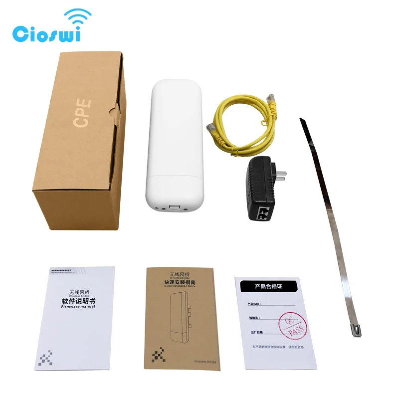 Cioswi 2 км беспроводной внешний CPE wifi маршрутизатор 300 Мбит/с точка доступа AP мост