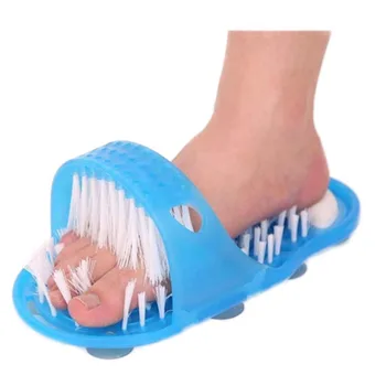 

1PCS Shower Foot Feet pedicure Cleaner Scrubber Washer Foot Health Care Household Bathroom Stone Massager Slipper Blue Drop