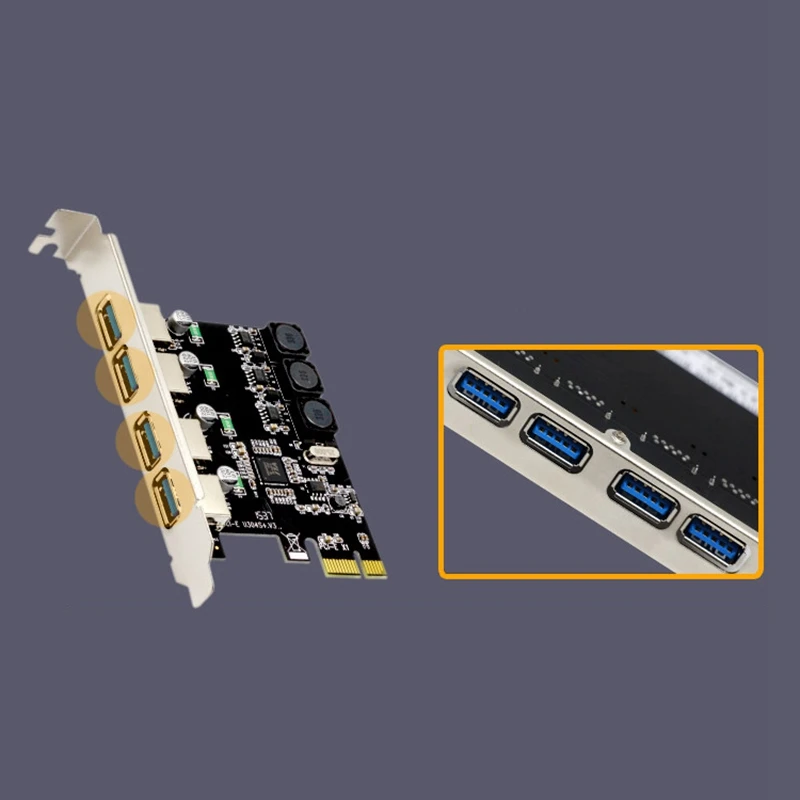 4 Port Usb 3.0 Pci Express Expansion Card Pcie Pci-E Usb 3.0 Host Controller 4 X Usb3.0 Usb 3.0 Add On Card Expansion Cards