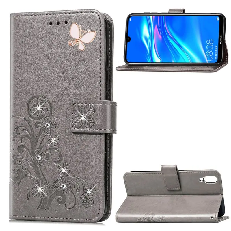 

For Huawei P30 Pro Honor V20 8C 8X 8A 10 lite Nova 4 3 3i Y6 Y7 pro 2019 Y9 2018 prime Bling Wallet Leather Flip Case Cover