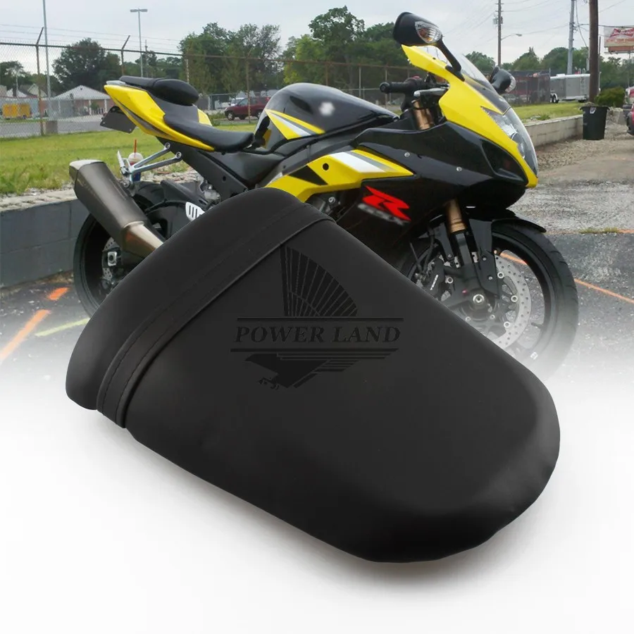 1pcs Black Motorcycle Pillion Rear Passenger Leather Seat For Suzuki GSXR1000 GSXR 1000 2003