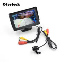 OTERLEEK 2 в 1 Автомобильная камера заднего вида и монитор 4," Автомобильный ЖК цветной монитор водонепроницаемая система заднего вида