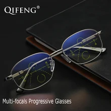 QIFENG Мультифокальные Прогрессивные очки для чтения мужские и женские пресбиопические очки по рецепту мужские+ 1,0+ 1,5+ 2,0+ 2,5+ 3,0+ 3,5 QF221