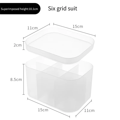 Пластиковый ящик для хранения косметичка косметические ящики дисплей офис разное Контейнер для косметики коробки 70442/70443/70445 - Цвет: Six grid Suit