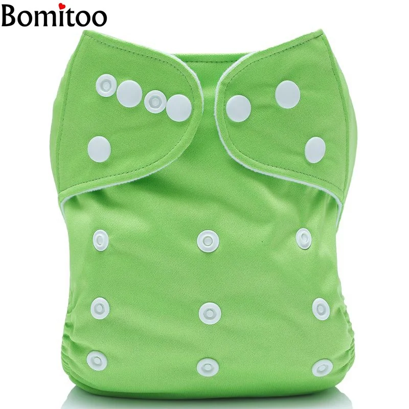 

[Bomitoo] 10PCS Reusable Baby Diapers Adjustable Cloth Diapers Washable Pocket Nappy Solid color One Size Nappies