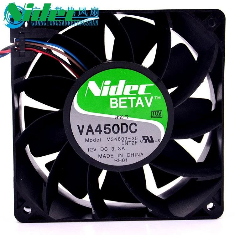 Nidec 3.3a VA450DC V34809-90 سوبر قوي 12 فولت 12 سنتيمتر 120 ملليمتر المحوري المشجعين الخادم العاكس cpu تبريد الكمبيوتر