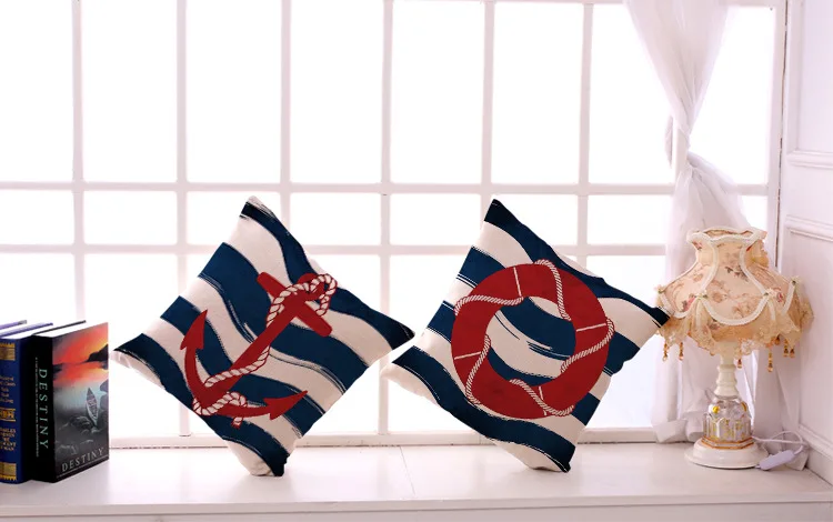 Nautical set of cushion covers