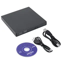 Новый свет 1,6*13,2*13,5 см ультра тонкий внешний слот-в USB 2,0 внешний DVD Combo CD-RW горелки привод CD +-RW DVD rom черный