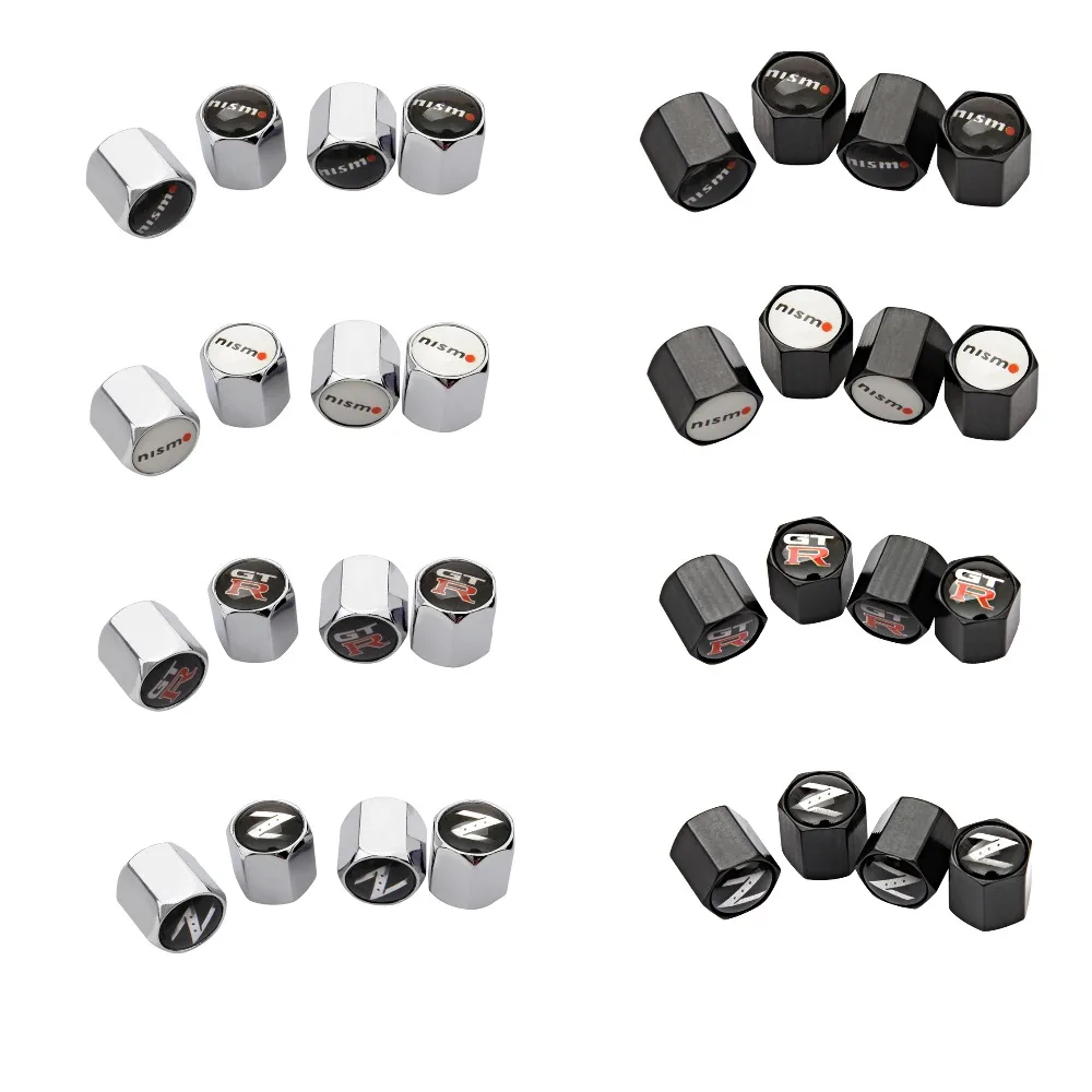 

Car-Styling Wheel Tire Valve Caps Case For Nissan tiida versa pathfinder xterra Teana Sentra Sylphy Murano Frontier note Serena