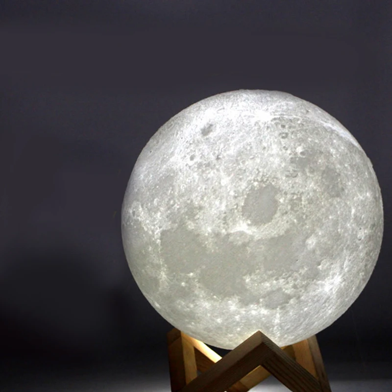 

3D Printing Moon Creative Night Lights Touch Control Brightness Two Color Romantic Table Lamp Home Decor 8cm-20cm USB Charging