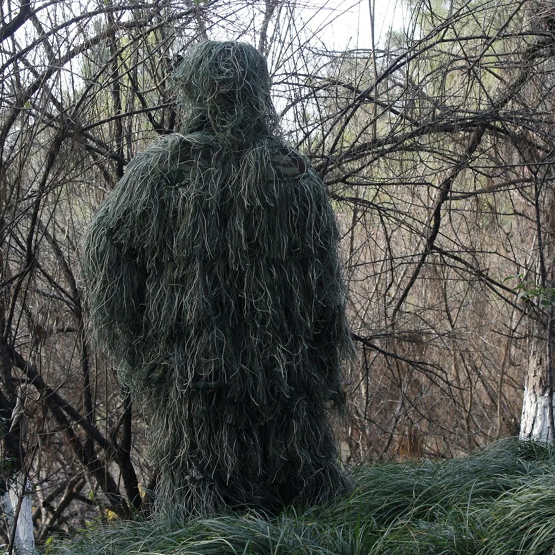 Регулируемый размер унисекс камуфляжные костюмы лесной одежды Ghillie костюм для охоты армейский Военный Тактический снайперский набор комплектов