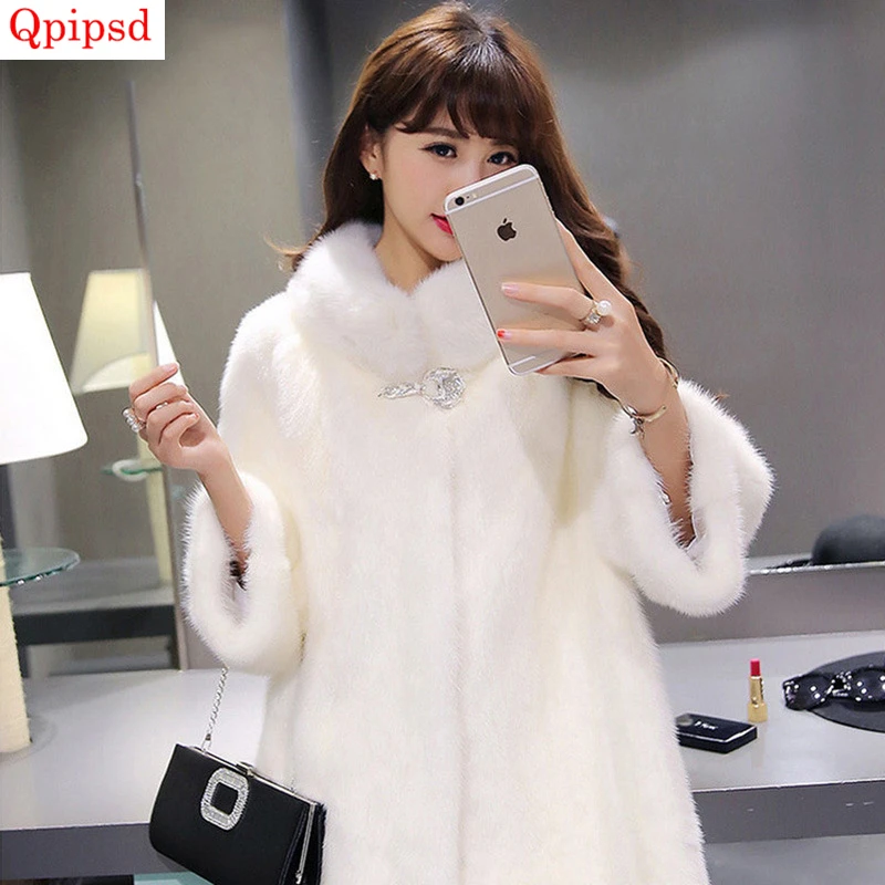 

Plus Size 6XL Womens Clothing Mink Coat 2023 Winter Jacket Female Thicken Warm Mink Coat Womens Faux Fur Overcoat Ms Long Jacket
