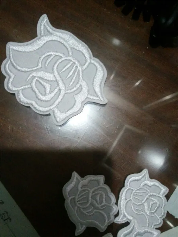 Lace Flowers Black White and Pink 3 sizes Iron on Cloth Patches - Buyers Show 7