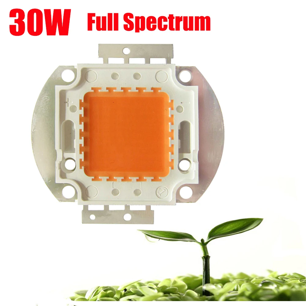 8 шт./лот высокое Мощность 30 Вт 45mil полный спектр 400 ~ 840nm SMD LED Grow чип Bridgelux свет лампы для завод расти