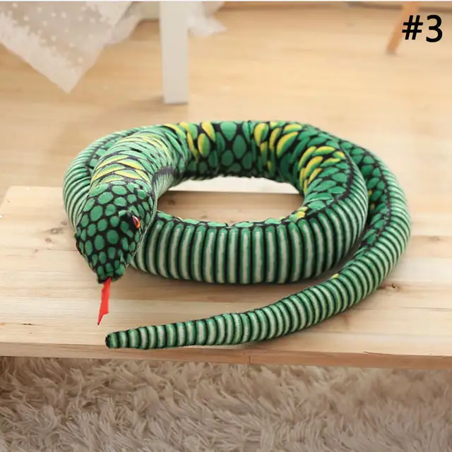 Big Soft Plush Toy Gift 110" Stuffed Snake Animal Python Halloween Spoof Props