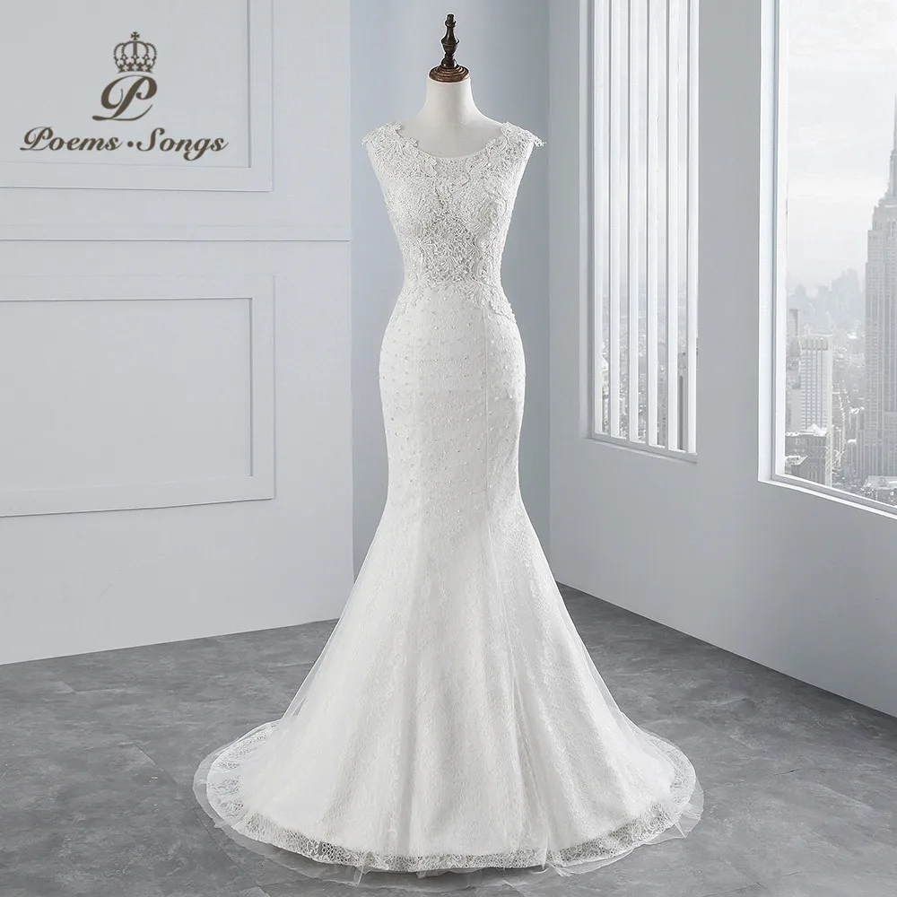 no lace wedding dress