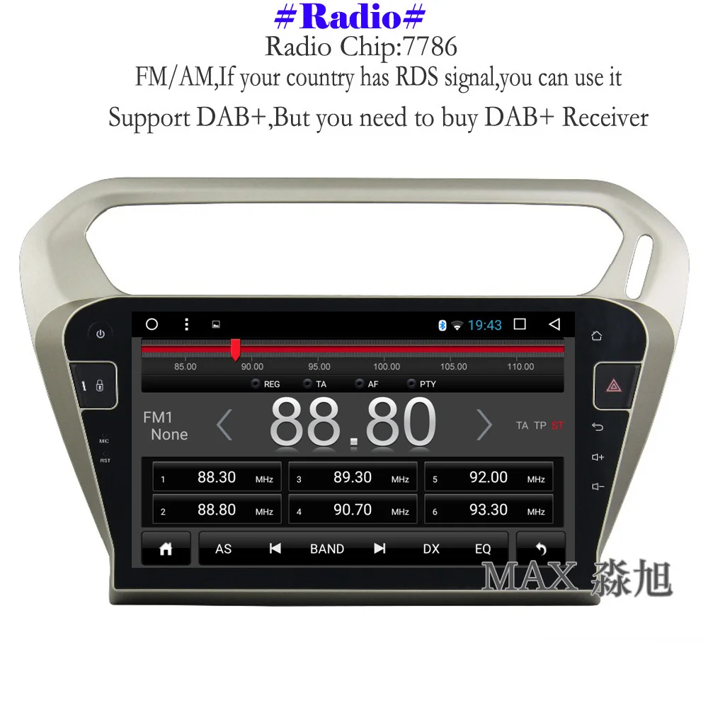 Clearance MAX Android 8.1 Car DVD Player for Peugeot 301 /Citroen Elysee 2014 2015 2016 Car Radio BT 3/4G WiFi SWC GPS Navigation System 3