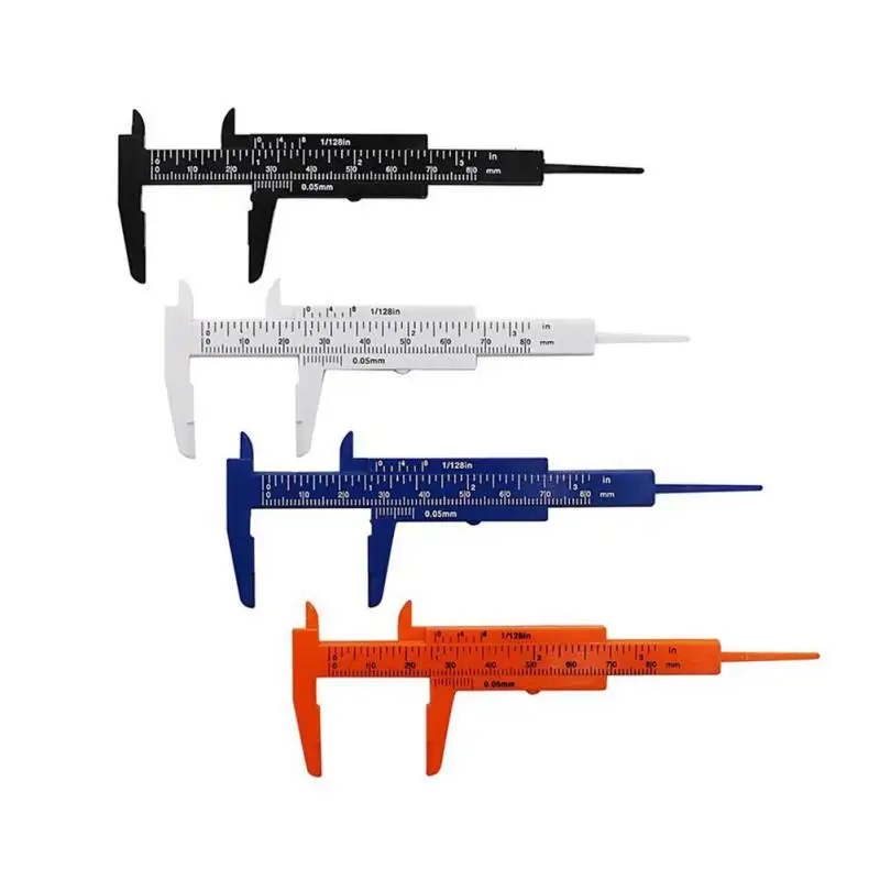 

80mm Plastic Sliding Vernier Caliper Gauge Measure Micrometer Ruler Instrument DIY Tools Woodworking Metalworking Plumbing