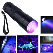 1 шт. портативный алюминиевый 9LED УФ-светильник, фиолетовый светильник, светильник-вспышка s, светильник-вспышка, ультрафиолетовая лампа для проверки счета