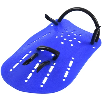 

TOP!-2 Pcs Blue Plastic Swim Swimming Webbed Hand Paddles