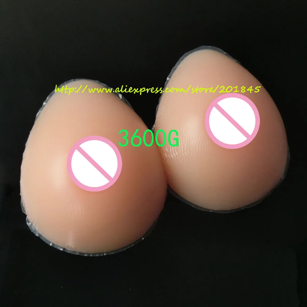 

Hot Selling 3600g/Pair Teardrop Soft Silicone Breast Form Artificial Fake False Not Adhesive Boobs Enhancer For Crossdresser