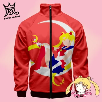 

Sailor moon 3D Printed Women Jackets Mother's Gift Zipper Jackets New Arrival Fashion Zipper Coat Warmth Casual Clothe 4XL Plus