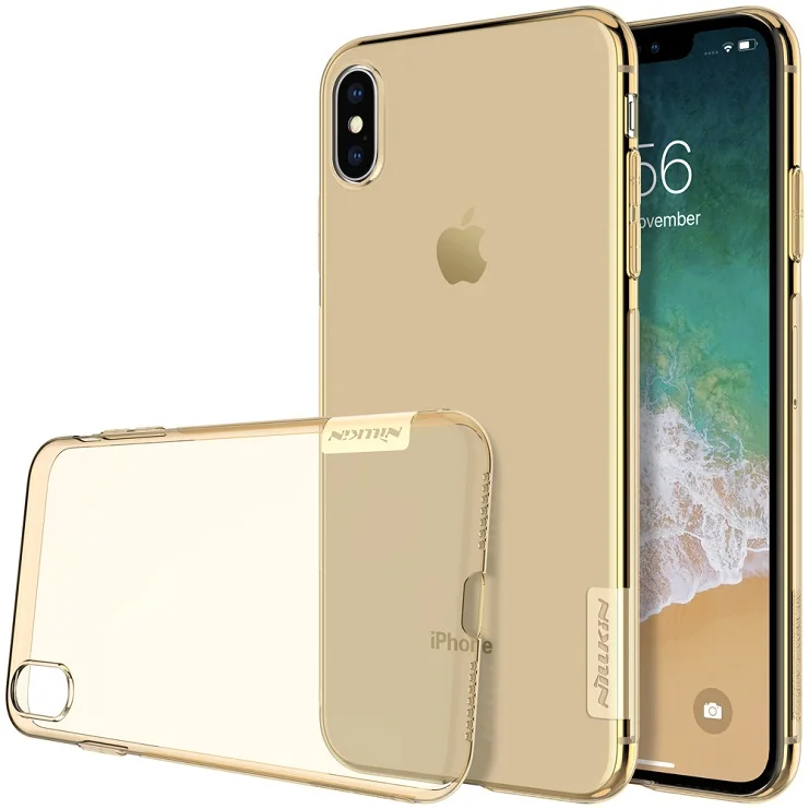 Для iPhone Xs Max чехол 6,5 дюймов Nillkin натуральный прозрачный мягкий кремний защитный чехол для iPhone xs plus чехол из ТПУ - Цвет: Light Tea