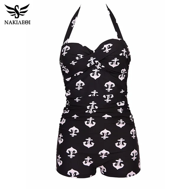 {Excellent|Wonderfull|Very Good|Very Recommended} NAKIAEOI One Piece Swimsuit Women Swimwear 2019 Summer Sexy Plus Size Vintage Bathing Suit Monokini Bodysuit Beach Wear Swimsuit Special Offers