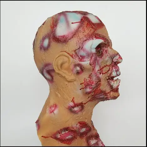

Halloween Adult Ghost Mask Zombie Mask Latex Bloody Scary Devil Extremely Disgusting Full Head Mask Costume Party Cosplay Prop