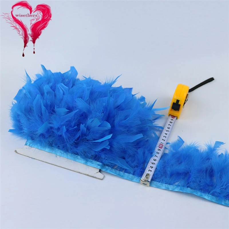 7 lake blue chandelle turkey feather trims 5