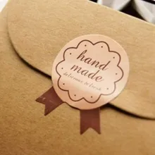 1500 шт./лот ручной работы клейкие стикеры Стикеры гладкой пользовательские Бумага для украшения подарочных упаковок этикеток для Печенье "сделай сам" для выпечки